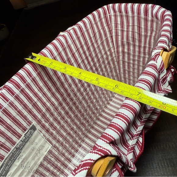 Longaberger 1998 Sweetheart Red Cherished Memories Basket &Cloth Liner Protector - Picture 12 of 13